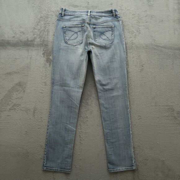 Chico's Platinum Jeans Women's Size 0R US-4R Blue Mid-Rise Straight 31" Inseam - Picture 12 of 16